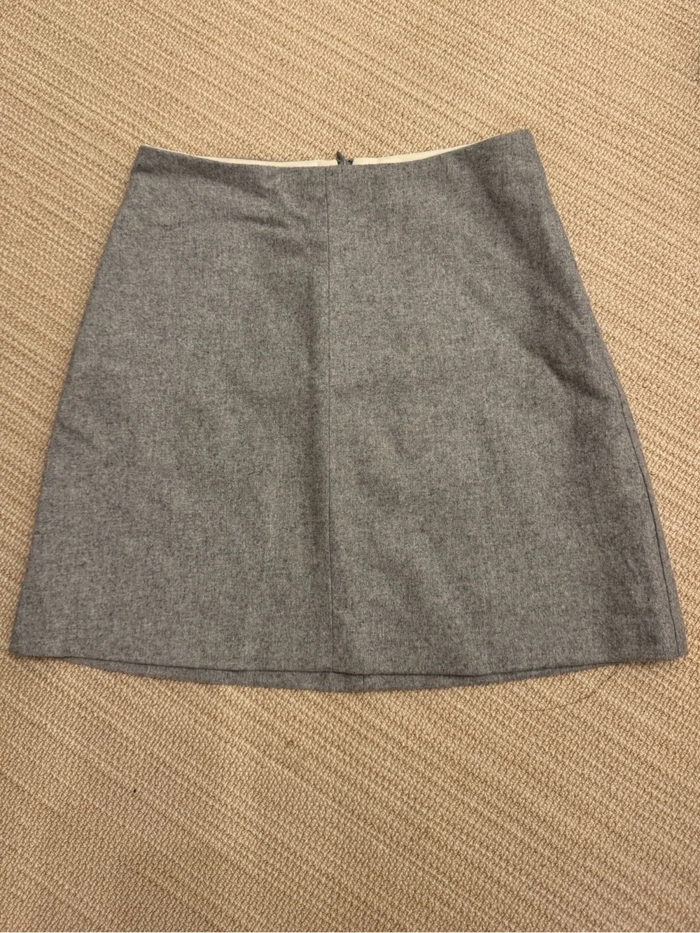 Wilfred Grey Mini A-Line Wool Blend Skirt Size 4